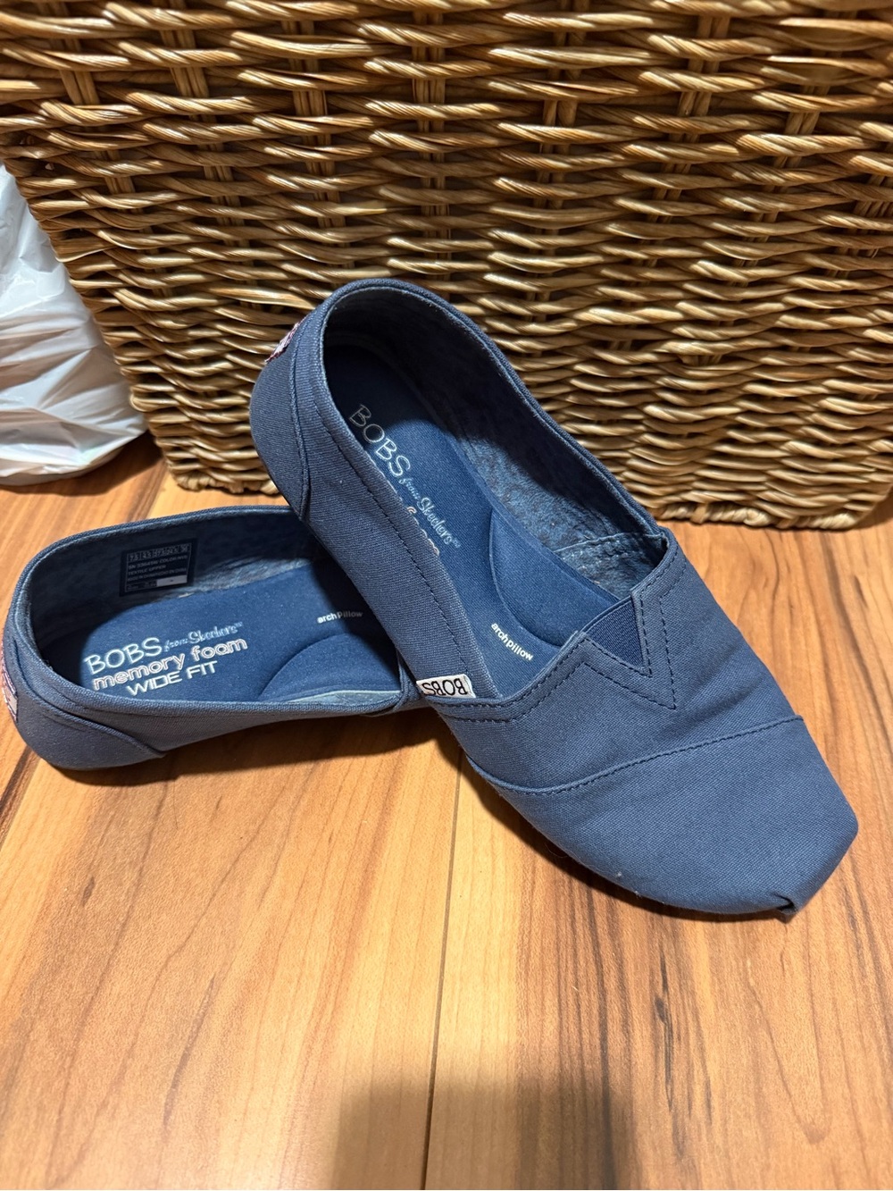 BOBS from Skechers Navy Canvas Slip-On Flats